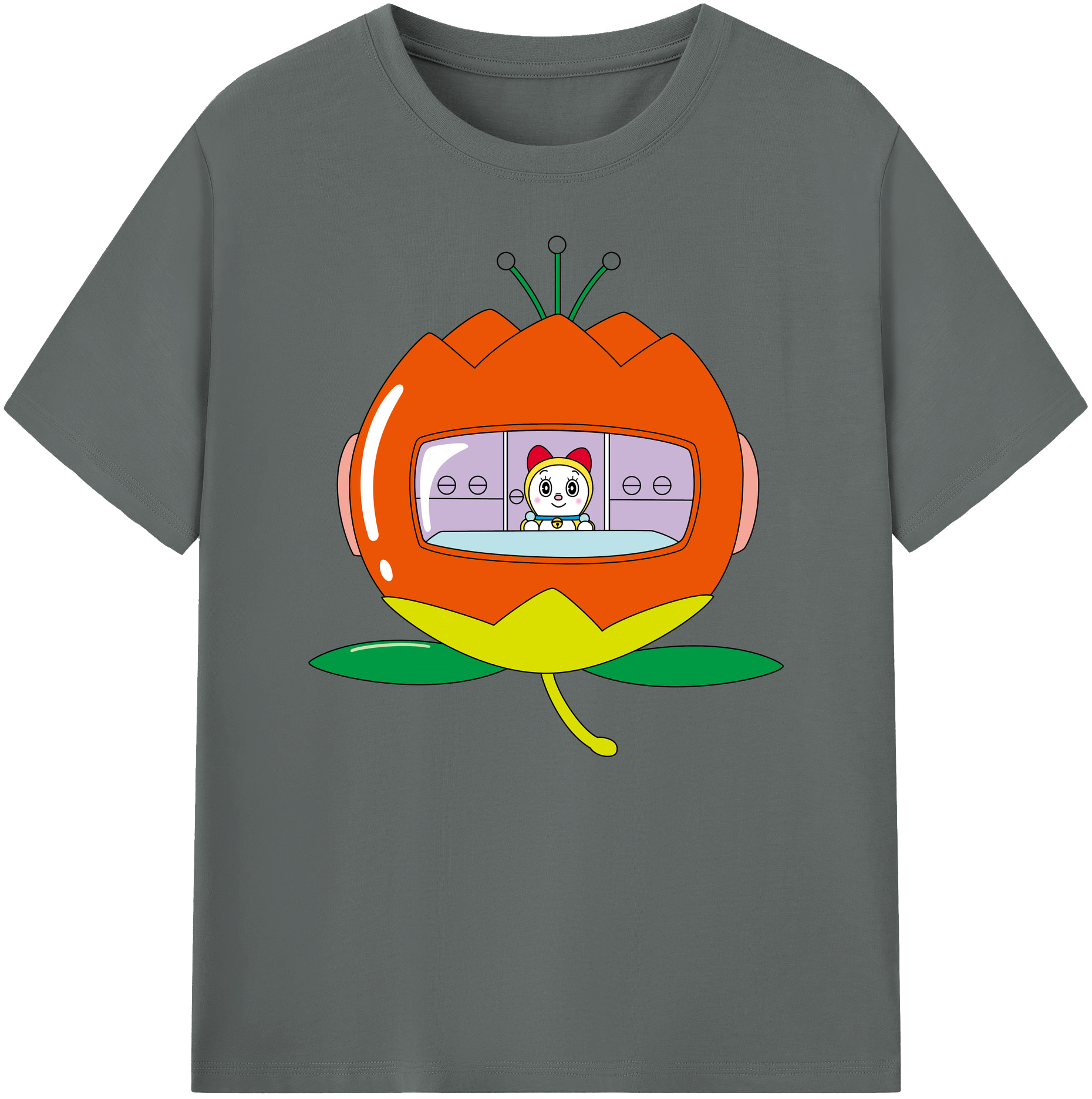 （画像用） ドラえもん ドラミ Doraemon Dorami 綿100％ メンズ半袖Tシャツ｜肌触りやわらか＆通気性